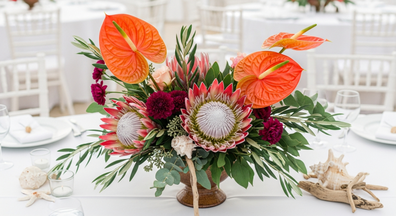 Comment choisir ses centres de table et sa décoration florale pour un mariage en bord de mer dans le secteur de Bandol ?
