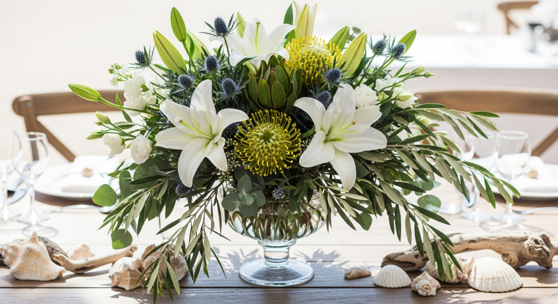 Comment choisir ses centres de table et sa décoration florale pour un mariage en bord de mer dans le secteur de Bandol ?